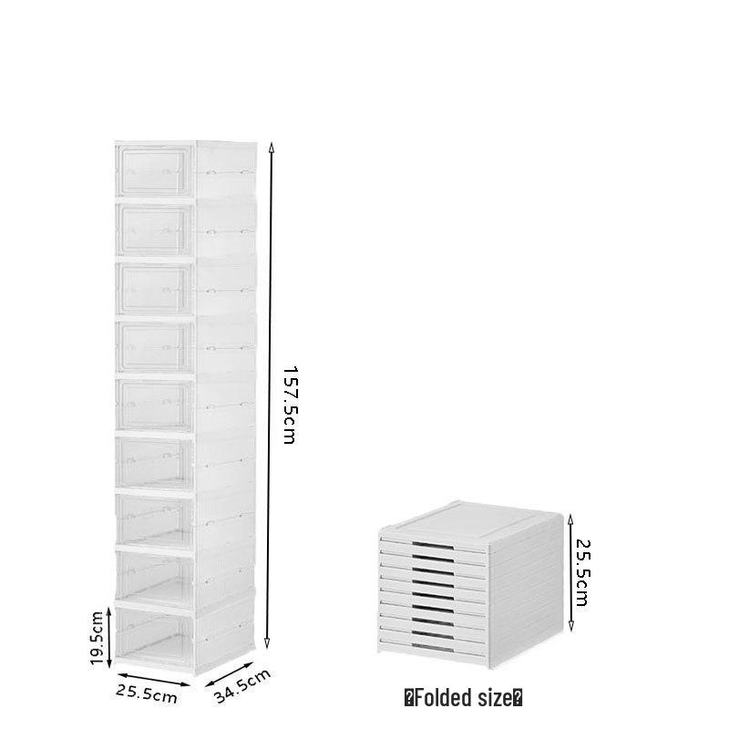 Scatola e Scaffale Pieghevole Senza Installazione per Riporre le Scarpe