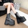 cos heightening shoes 13cm heightening and showing legs thin platform shoes small British style platform short Martin boots