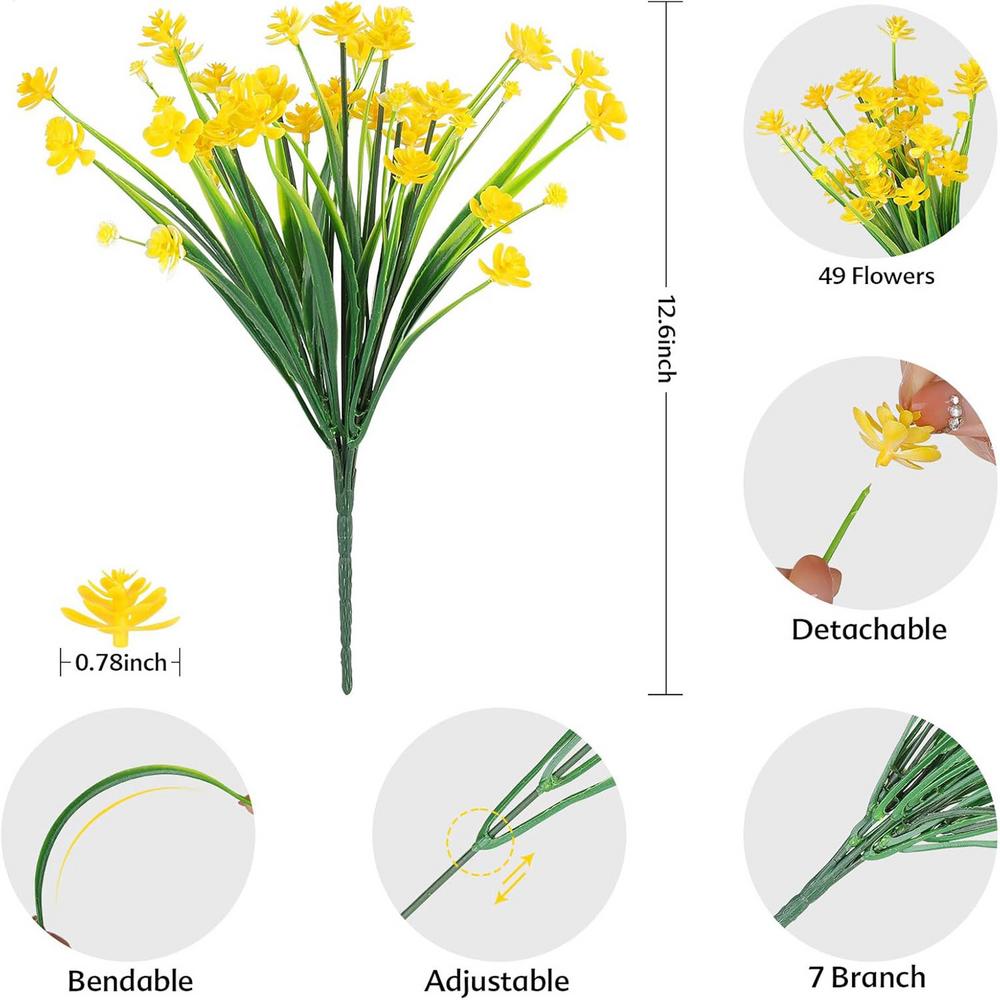 1PC Artificial Flowers Outdoor Garden Porch Decor Artificial Flowers Fake Flowers Wedding Party Home Deco Artificial Flowers