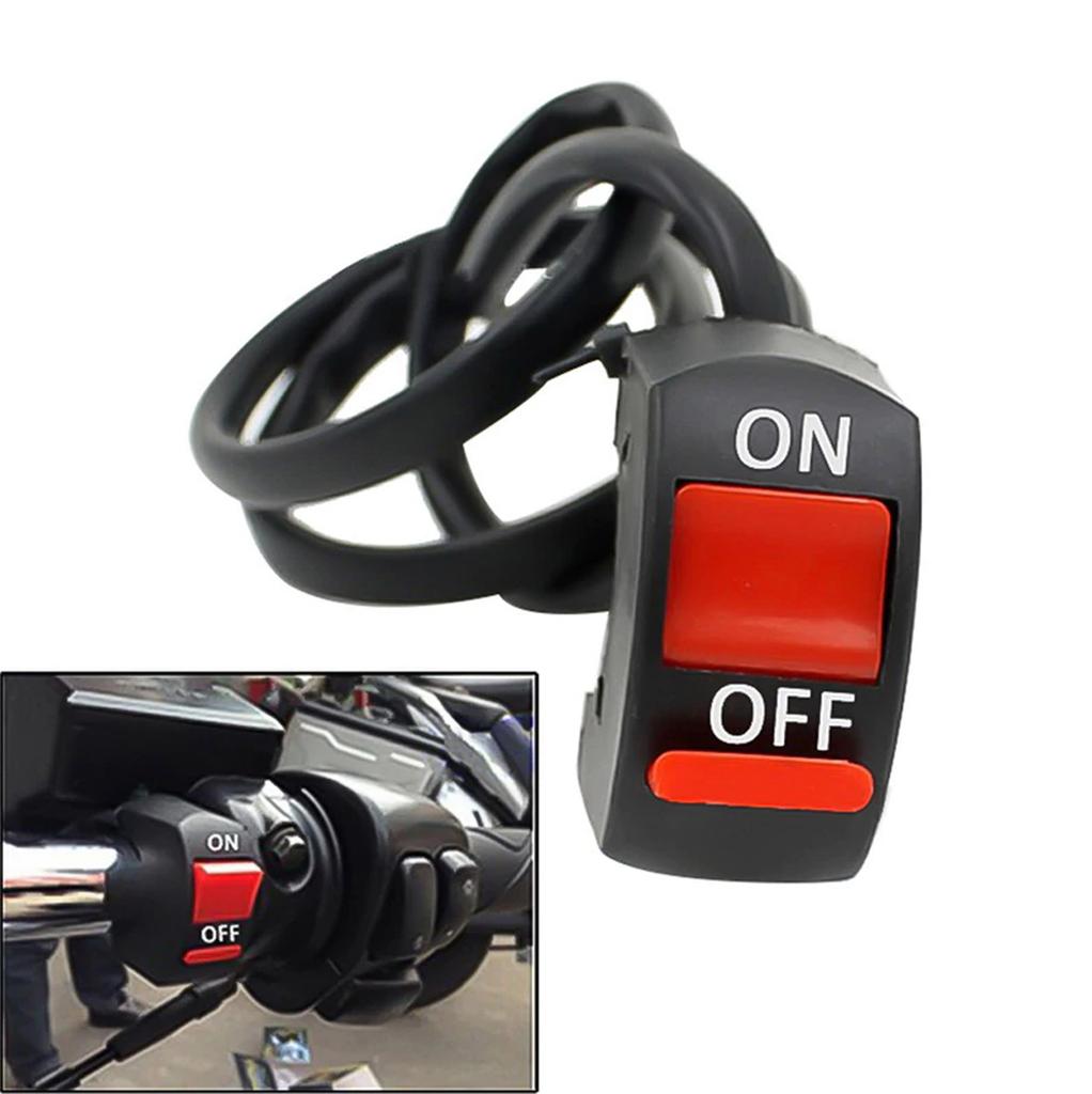 7/8" Motorcycle Handlebar Kill On-Off Latching Switch 12V Scooter Atv Dirt Bike