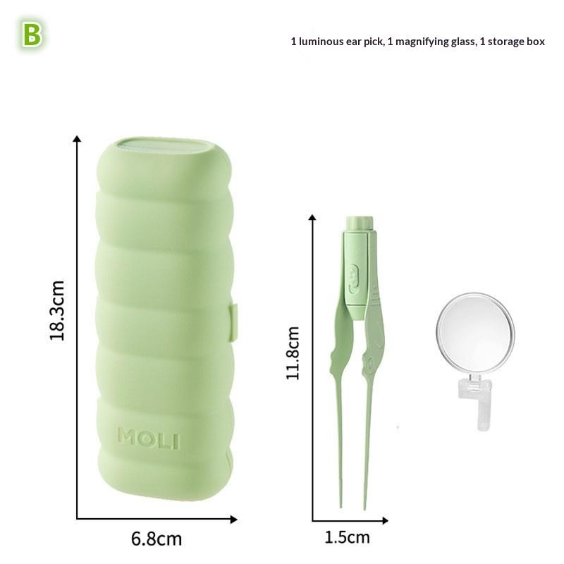 

1pc Luminous Ear Spoon Set Ear Wax Removal Cleaning Tweezers LED Light Earpick Nose Clip Children Adults Ear Cleaning Tools