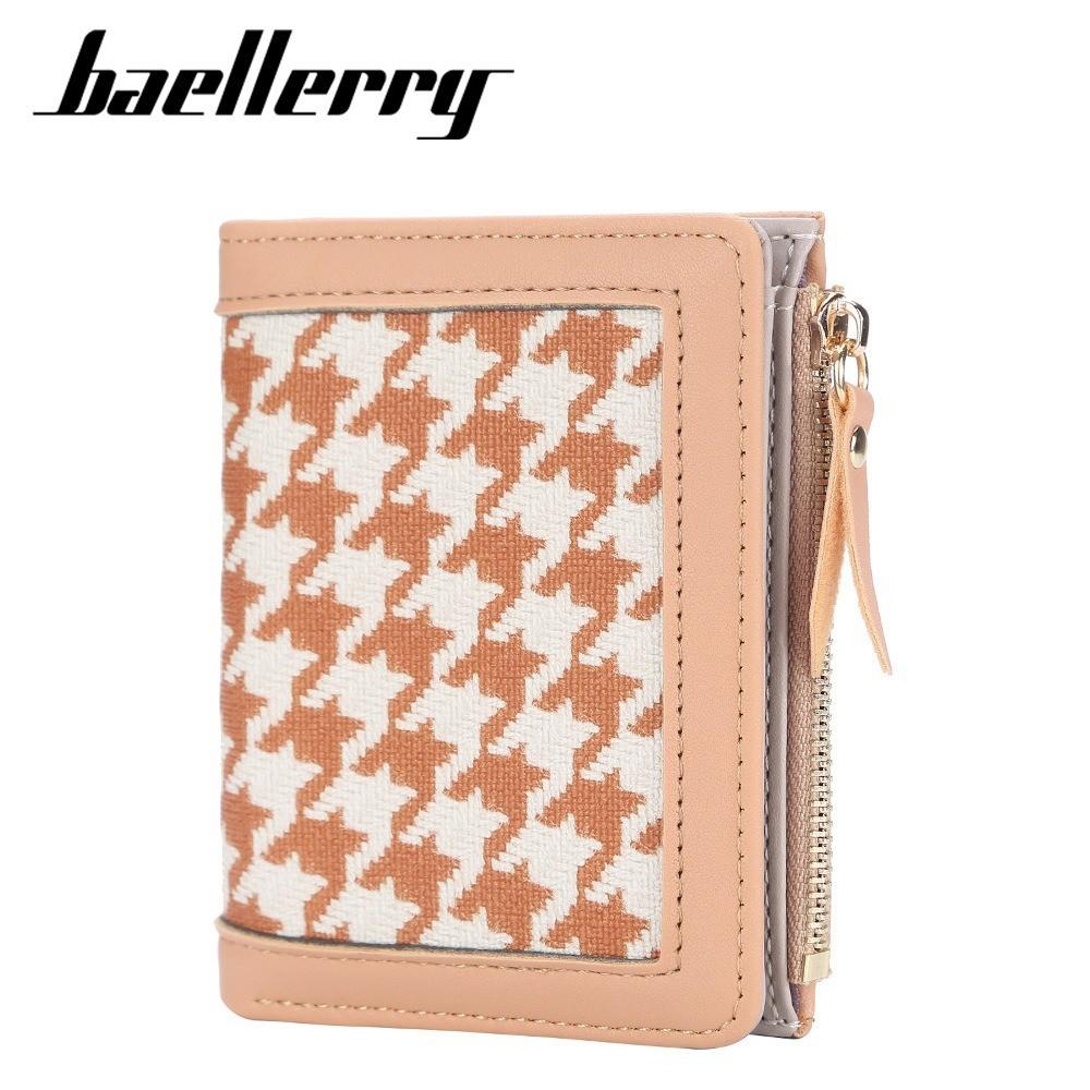 Simple Thousand Bird Pattern Women Casual Square Short Wallet For Daily Use