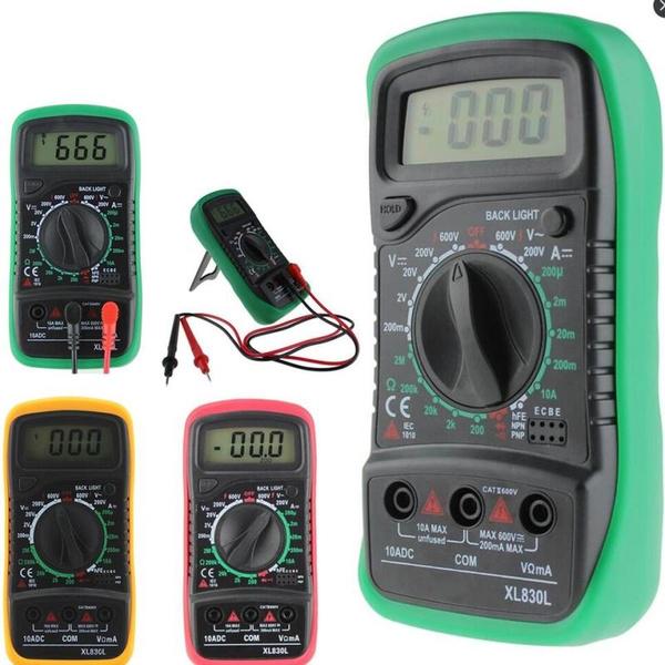 LCD Digital Multimeter Voltmeter Ammeter AC DC OHM Volt Tester Test Current XL830L Multimeter