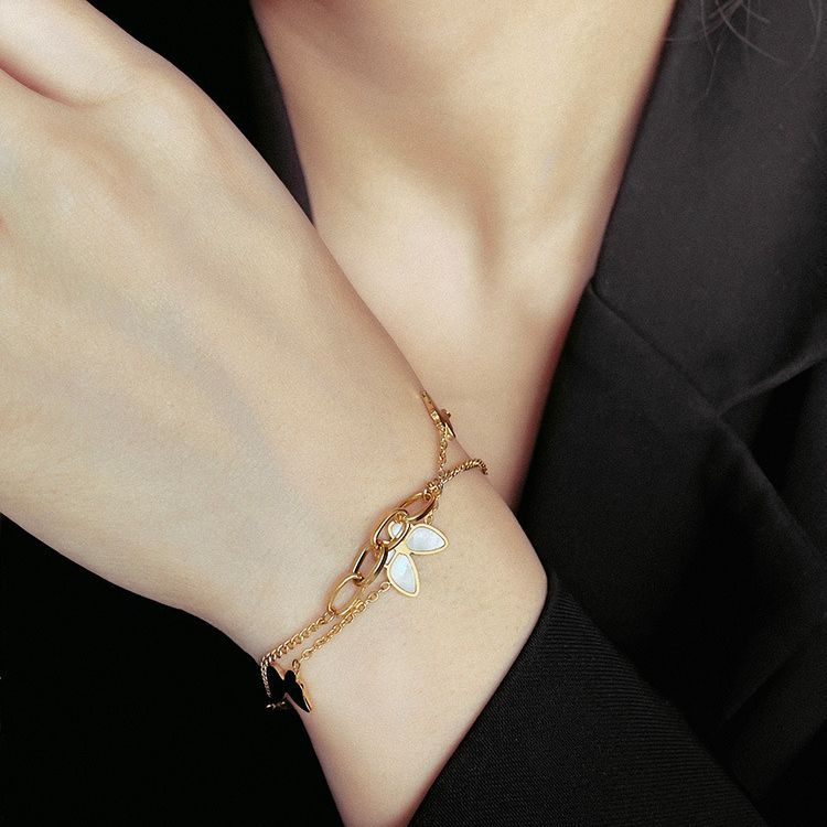 Fashion Ladies Titanium Steel Butterfly Bracelet Jewelry
