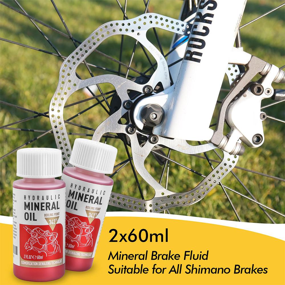 High Performance Bicycle Brake Mineral Oil - 60 Ml/2 Oz - for Shimano and Tektro Hydraulic Brake System Oil Fill Tool Kit