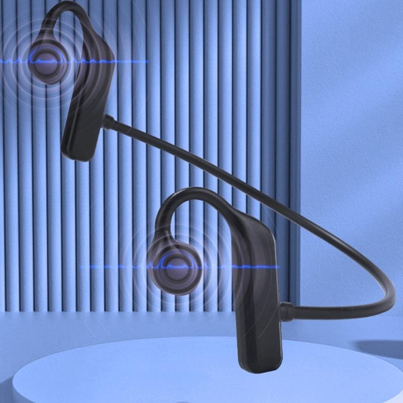 Bone Conduction Headphones Bluetooth-comaptible 5.3 Open Ear Headphones Waterproof Wireless Earphones with Microphone