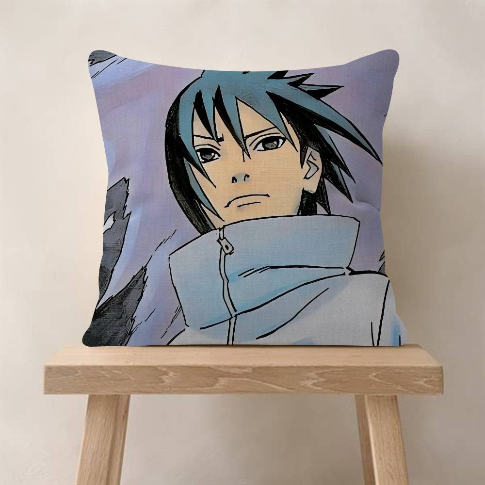Anime N-Naruto Uchiha Sasuke Pillow Anime Pillow Sofa Bed Head Pillow Cover Cushion Cover Fashion