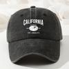 Baseball Hat Outdoor Casual Running Cap Retro Washed Casual Curved Brim Letter Print Baseball Cap