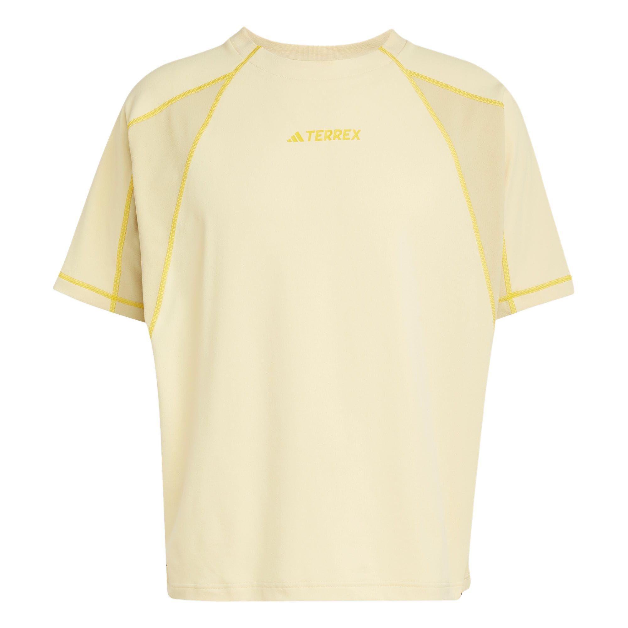 

Adidas X National Geographic Aeroready Outdoor Быстросохнущая футболка с круглым вырезом, рукавом реглан и коротким рукавом, унисекс, топы, пудрово-желтый, JD5961 XL