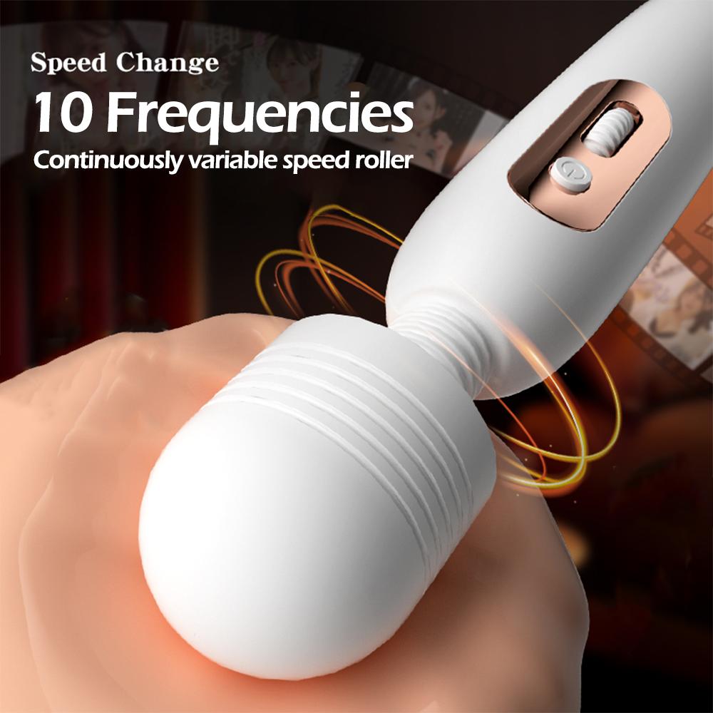 Adult Toy for Women AV Massage Stick 360 Rotation Vibrator G Spot Clitoris Double Stimulation Vagina Massager Female Adult Goods