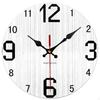 European Theme Wall Clock NonTicking Vintage Wooden Home Decor for Living Room, Bedroom,