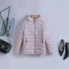 Winter new women's fashion hooded ribs down cotton clothes design sense light cotton coat