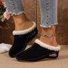 Women's Wide Width Platform Mules, Closed-Toe Roman Sandals, Lightweight Outdoor Slippers for Women