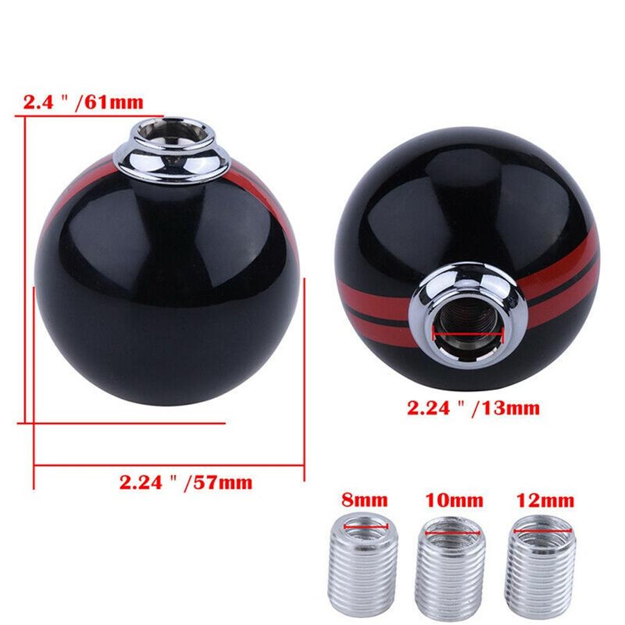 Manual Gear Shift Knob Shifter Black Round Ball For Ford Mustang Gt500 6 Speed