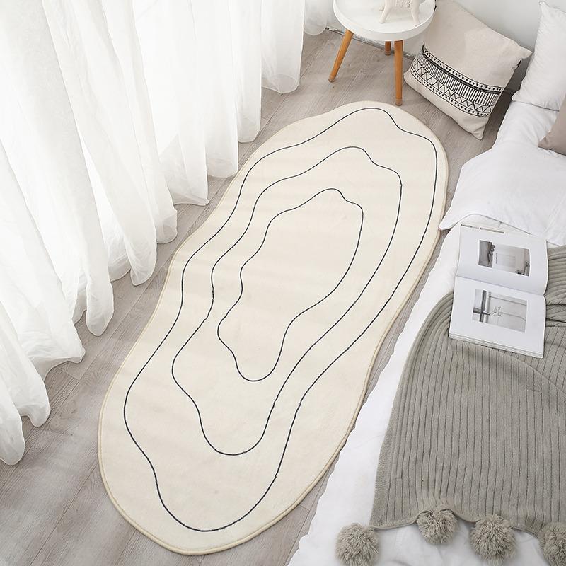 Modern Simple Bedside Rug Ins Style Living Room Decoration Plush Carpet Irregular Cloud Rugs for Bedroom Fluffy Soft Plush Mat