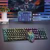 Wired USB Gaming Keyboard and Mouse Ergonomic Keyboard RGB Backlit Computer Keyboard 1.4M Compact PC Keyboard for Laptop Desktop