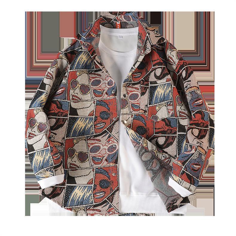 Men's Yarn-Dyed Jacquard Casual Swallowtail Jacket