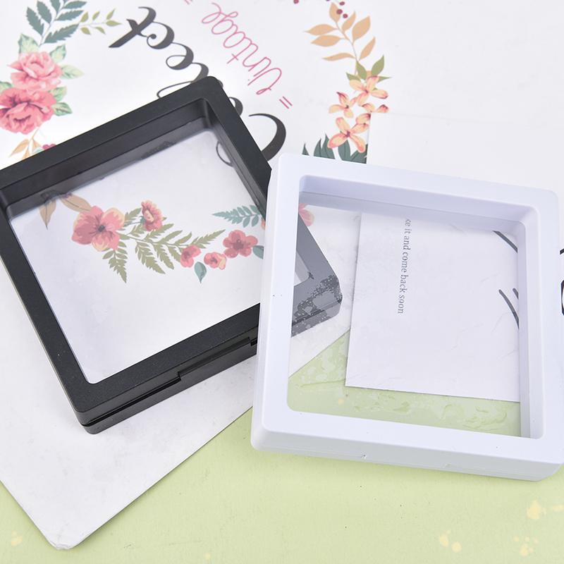 Suspended Floating Display Case Earring Coin Gems Ring Jewelry Stand Holder Box