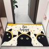 Galaxy Cat Print Doormat Non-Slip Cute Pet Floor Mat for Entryway Soft Bathroom Rug Decorative Carpet for Cat Lovers
