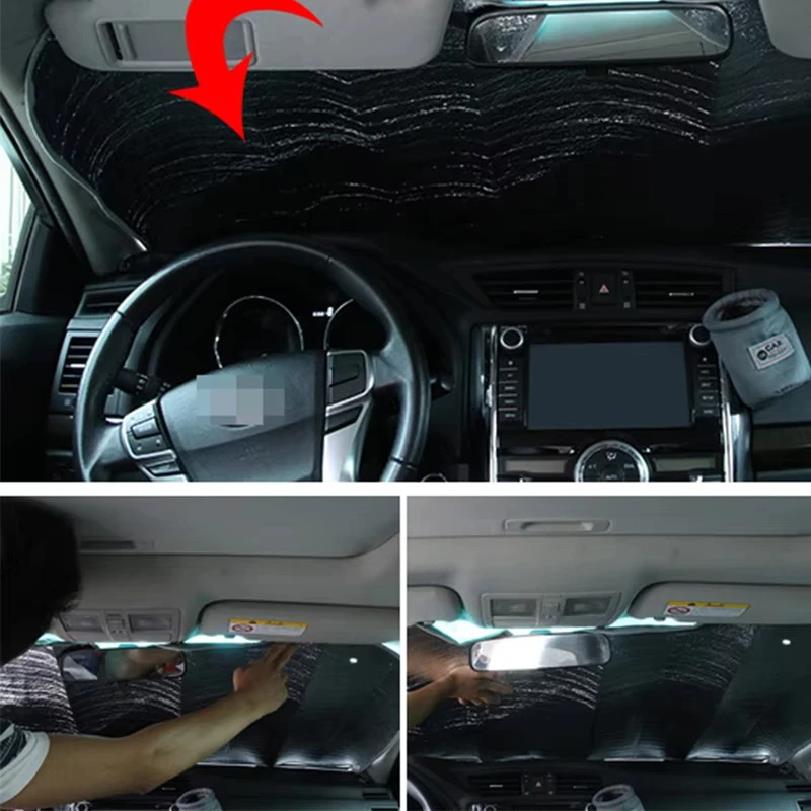 Thickened Car Windshield Sunshade Anti-UV Car Window Sun Shade Windshield Cover Foldable Sun Block Curtain Visor Car AccessoriesWindshield Sunshades