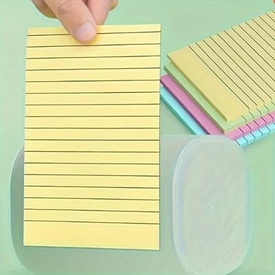 2PCS 400 Pages Sticky Notes Set, Portable Lined Adhesive Memo Pads for Note Taking, Office, Home, and School Use - Paper Material (1 Set)