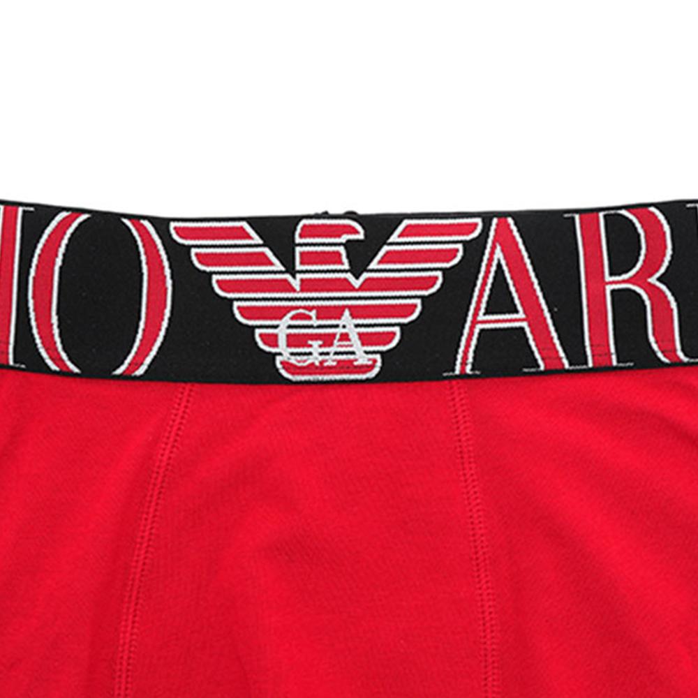 Emporio Armani Cotton Stretch Printed Logo Boxer Briefs Men underwear Red 111389-1A5161-2174