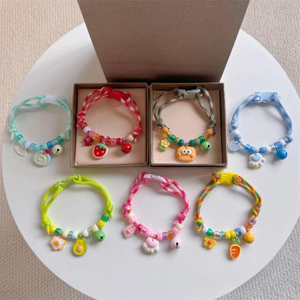 Braided Pet Necklace Colorful Pet Neck Rings Cute Cat Puppy Collar Pet Costume Accessories