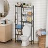 Above Toilet Storage Rack, 3-Tier Over The Toilet Shelf, Freestanding Bathroom Organizer Adjustable Storage Shelf Space Saver Rack for Restroom