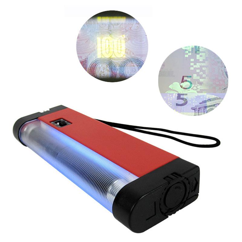 UV Counterfeit Bill Detector 4WT5 Light Tube Quick Recognition Portable UV Money Checker for USD RMB JPY KRW EUR GBP