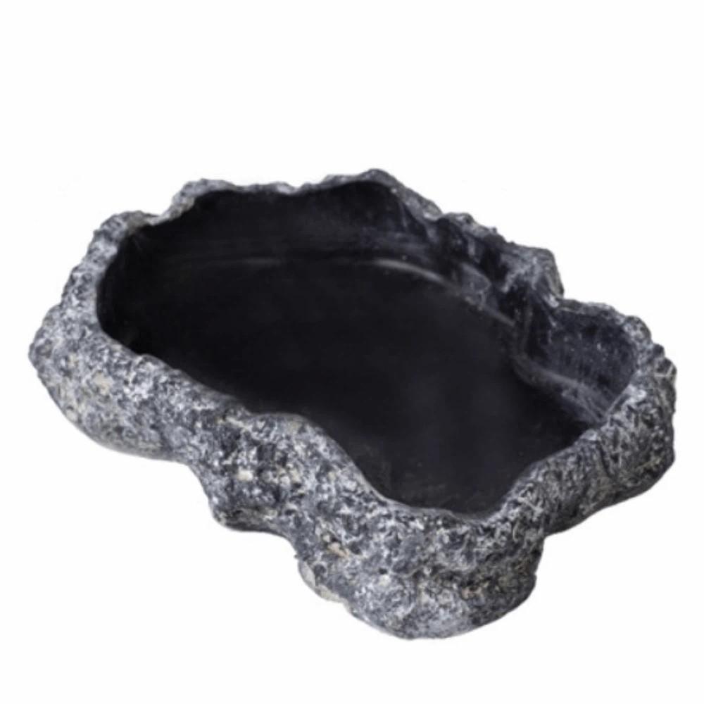 Anti-slip Climbing Pet Food Bowl Realistic Stone Reptile Food Bowl Mini Pet Water Dish Gecko