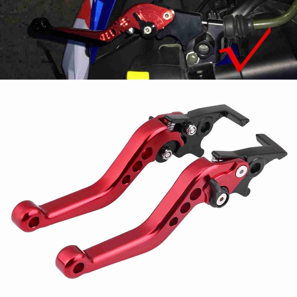 2pcs Red/Black Double Disc Brake Lever CNC Aluminum Brake Lever For Dual-Disc Motorcycle