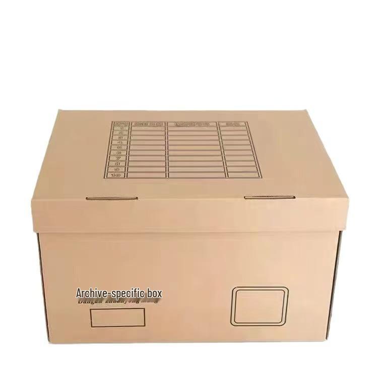 Acid-Free Kraft Paper Voucher Archive Box for Office Supplies