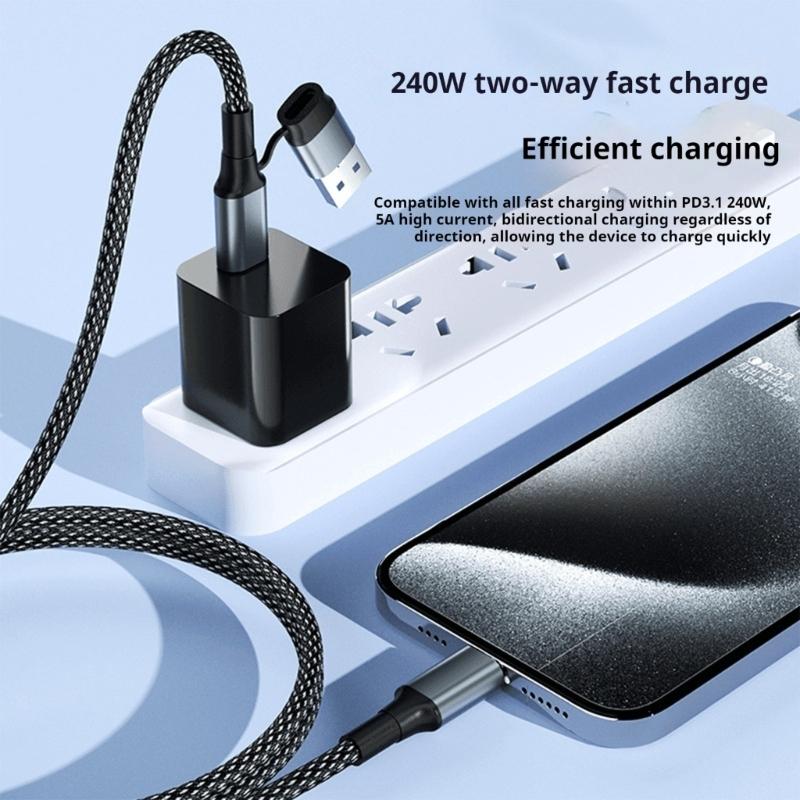USB 3.1 Type C Cable 10Gbps Data Transfer Fast Charging Cord 4K@60Hz Video Output for Laptop Tablet Mobile Phones