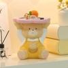 Resin Bear Tray Statue Cute Sitting Bear Key Storage Tray for Entryway Cosmetic Jewelry Earrings