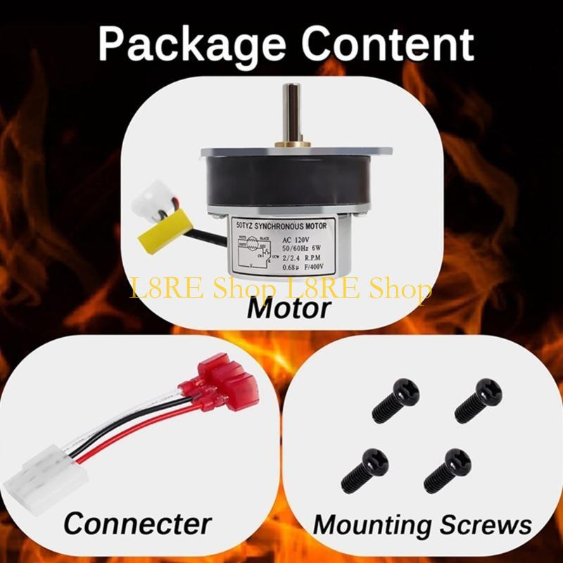 L8RE 2.4RPM Feed Motor For Pellet Furnaces Stove Auger Motor 8124421 PS35 PS50 CAB50
