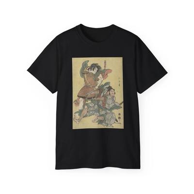 Vintage Fighting Samurai Japan Japanese Art Cotton T Shirt