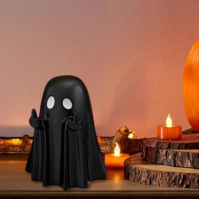 Halloween Geist Figur Niedliche Kleine Fingergeist Statue Gruselig Harz