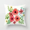 Flower Cushion Cover, Geometric Abstract Art Throw Pillow  Sofa   Home Decor