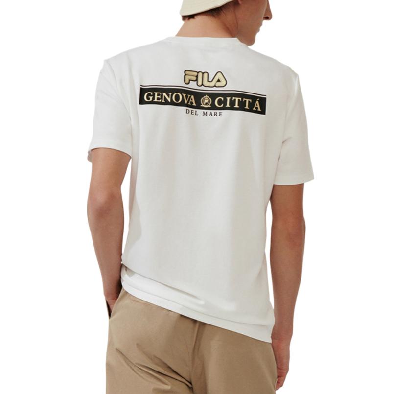 FILA Urban Minimalist Versatile Classic Short Sleeve T-Shirt Men Tops White F11M018108F-WT