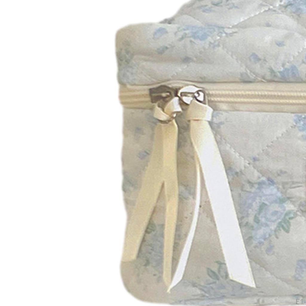 Aesthetic Makeup Bag Floral Toiletry Organizer with Handle Wash Pouch for