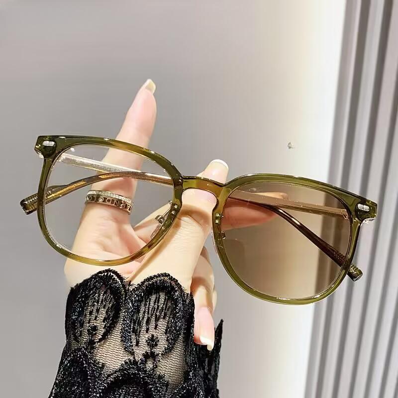 Anti-blue Light Glasses, Trendy Color-changing Glasses for Myopia and Myopia, Couples Style, Non-prescription Color-changing Glasses
