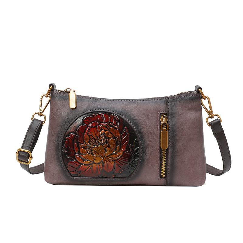 

Летняя ретро цветочная маленькая сумка-мессенджер для телефона для девочки 2025 года, женская сумка кроссбоди, повседневные сумки на плечо для мамы с высоким чувством стиля фиолетовый