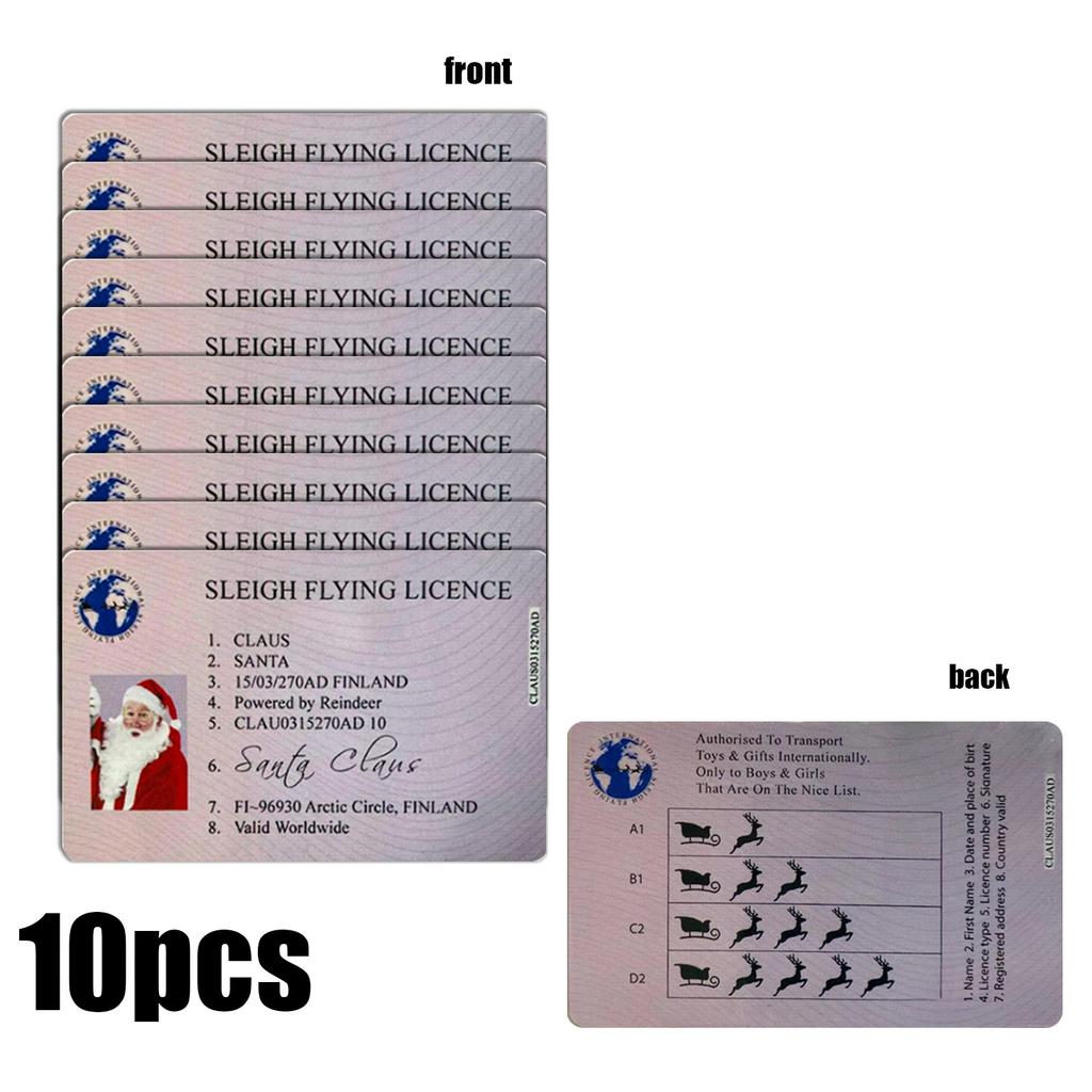 Creative  Card Flight License Christmas Eve Driver's License Christmas Gifts For Children Kids Christmas Tree Decoration