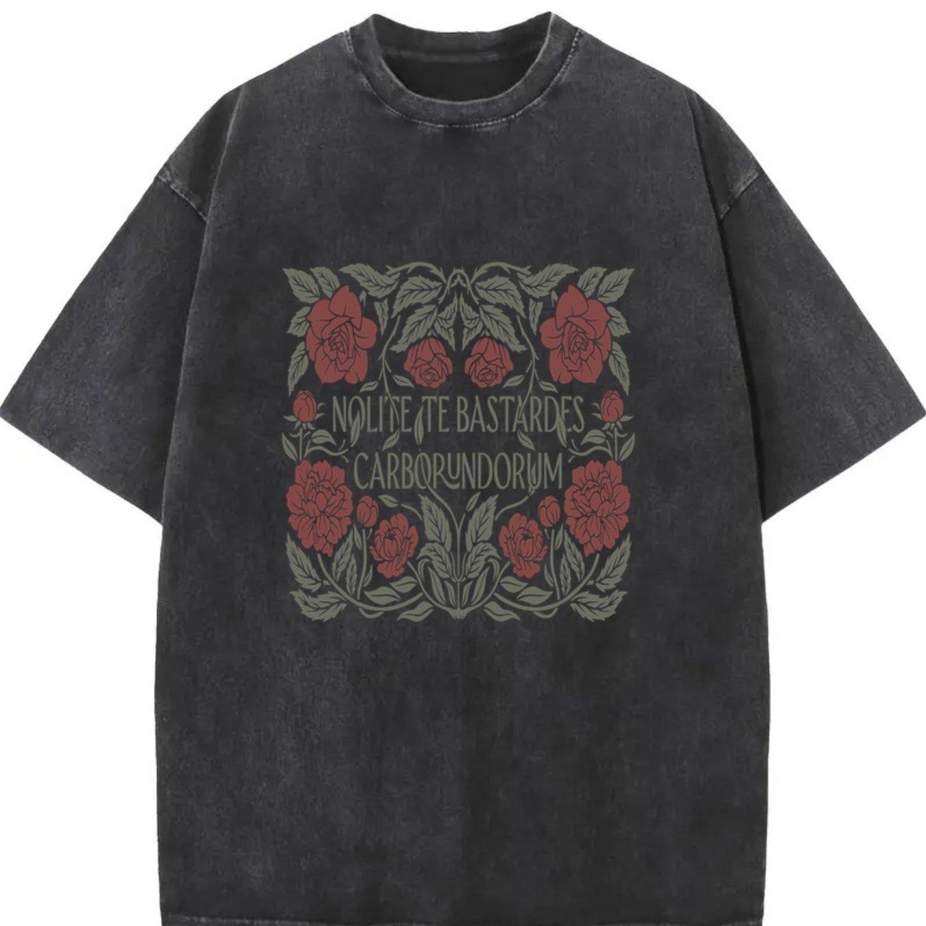 Washed Nolite Te Bastardes Carborundorum Subtle Feminist Shortsleeved Cotton Tshirt Round Neck Soft Breathable M
