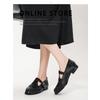 Retro-Stil Leder Deep Mouth Einzelne Schuhe Damen Frühling Neu Gürtelschnalle Gewebt Niedriger Absatz Liebesnest Mary Jane Schuhe