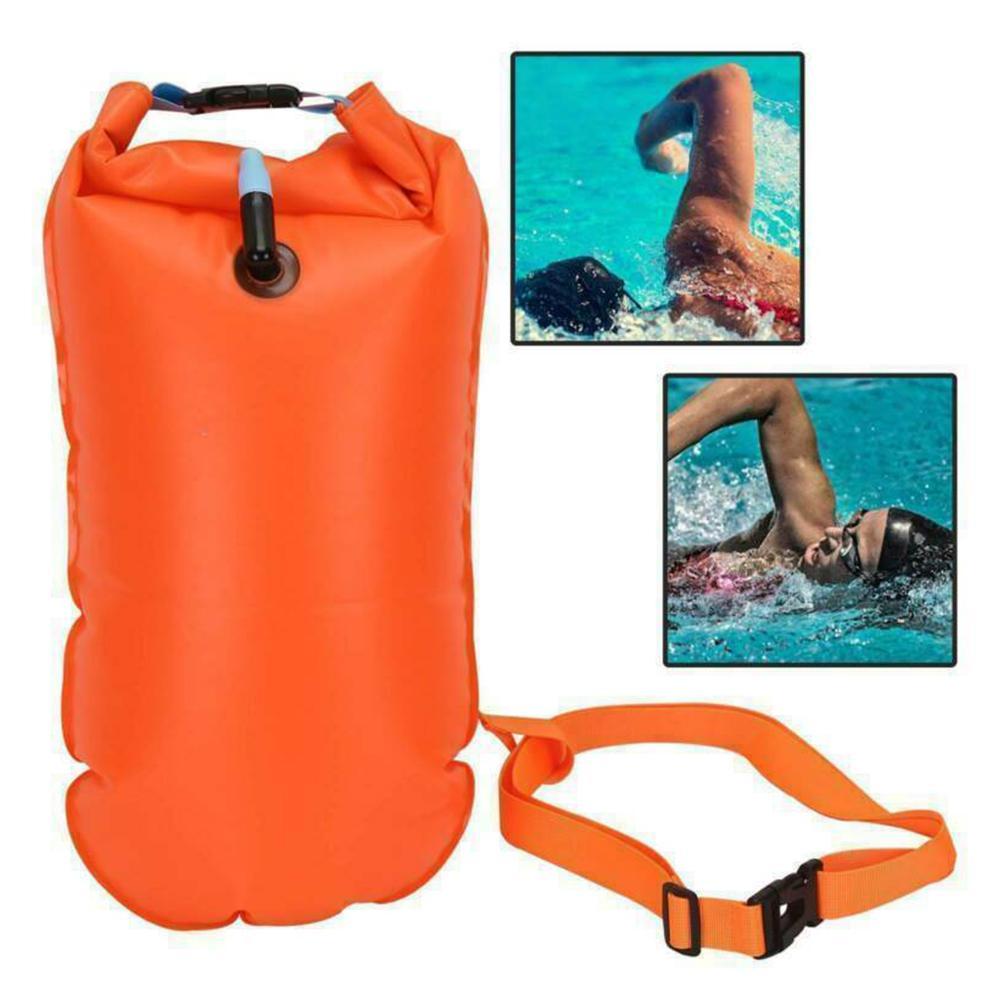 Aufblasbare offene Schwimmboje Abschleppboje Trockentasche Doppelte Luftkammer Mit Hüftgurt Zum Schwimmen Wassersport Aufbewahrung Sicherheitstasche