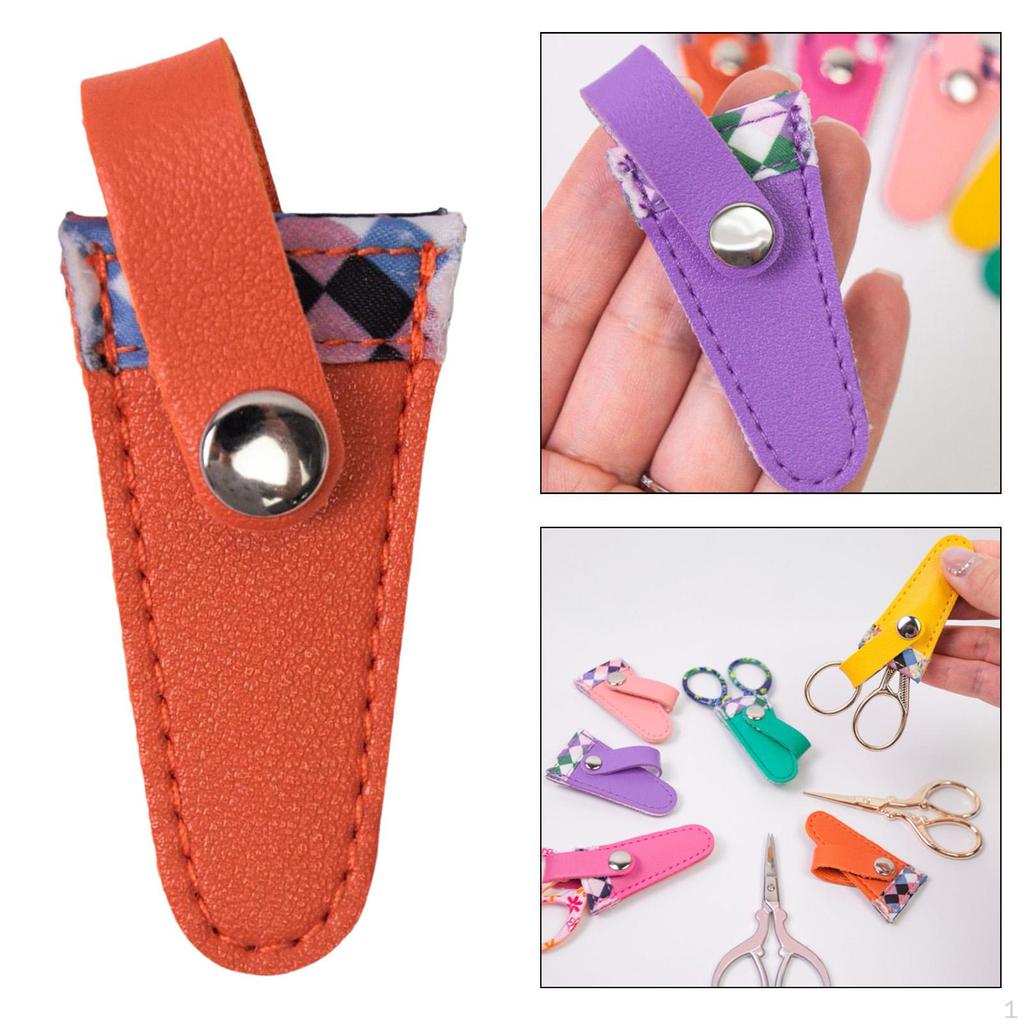 Bastelschere Etui Stickschere Aufbewahrung PU Leder Kompakt zum Basteln