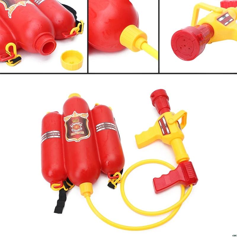 Fireman Backpack Nozzle Water Gun Kids Toys Beach Outdoor Swimning Role Playing Fireman Pistol Toys Extinguisher Soaker Gun