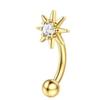 Drperfect 16G Rook Eyebrow Piercing Stainless Steel Helix Hoops Vertical Curved Barbell Daith Conch Septum Stud Jewelry