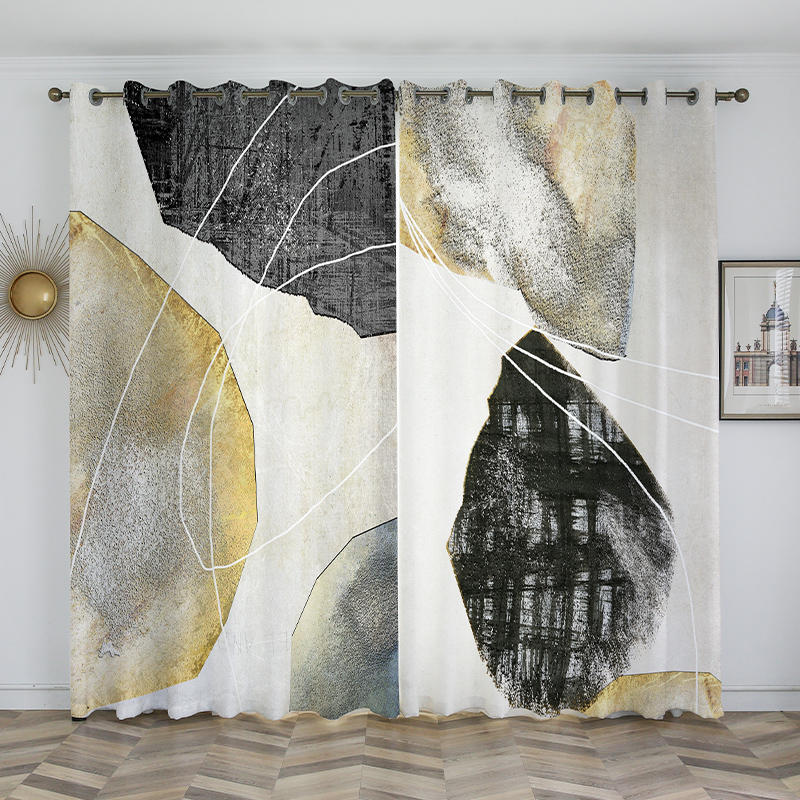 

Новые абстрактные Мондриан Трехцветные Клетчатые Красные Желтые Синие Геометрические Лоскутные Полузатемняющие Шторы Гостиная Окно Короткая Штора 2x50W100H(CM)&hook